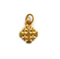 Yellow Gold Filled Jerusalem Cross Pendant