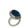 Eilat Stone Ring, Oval with Zircons