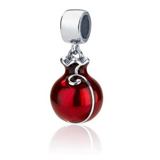 Pomegranate Silver Hanging Charm
