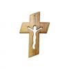 Olive Wood Cross with Crucifix Cut Out