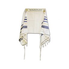 Acrylic Tallit, Praying Shawl. Blue & Gold
