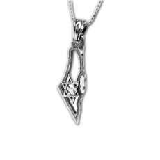 Map of Israel Pendant with Star of David