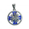 Silver Jerusalem Cross with Enamel