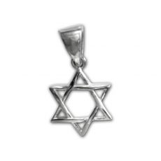 Silver Star of David Pendant - Braided Star of David Pendant