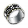 Blessing Ring, Silver and 9 kt Gold with Stones