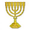 Gold Plated Menorah with Star of David