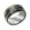 Silver and Gold Four Blessings Ring