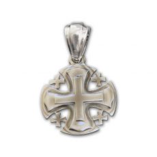 Silver Three Layers Jerusalem Cross Pendant