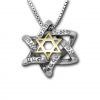 Star of David with Names of God. Silver, Gold, Amethyst