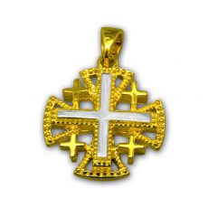 Gold and Silver Jerusalem Cross