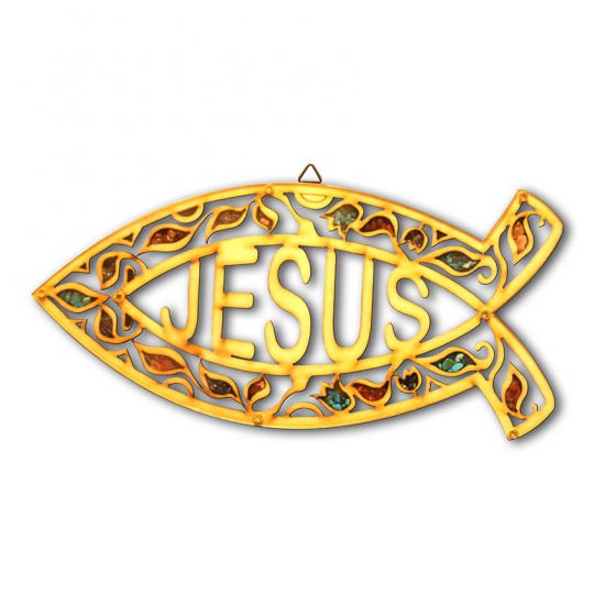 Wall Hanging Fish with Jesus